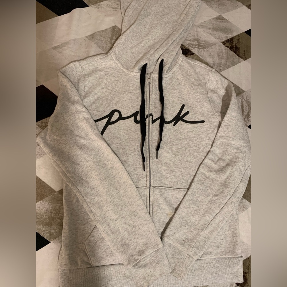 PINK VS grey hoodie